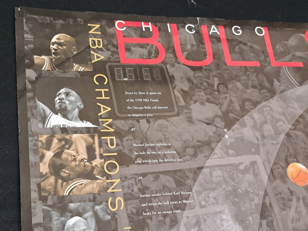 シカゴ・ブルズ NBAチャンピオン 特大ポスター88.5cm×58.5cm