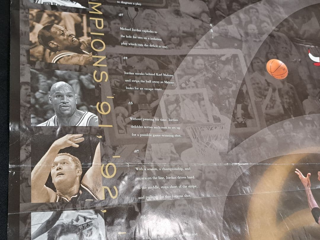 シカゴ・ブルズ NBAチャンピオン 特大ポスター88.5cm×58.5cm