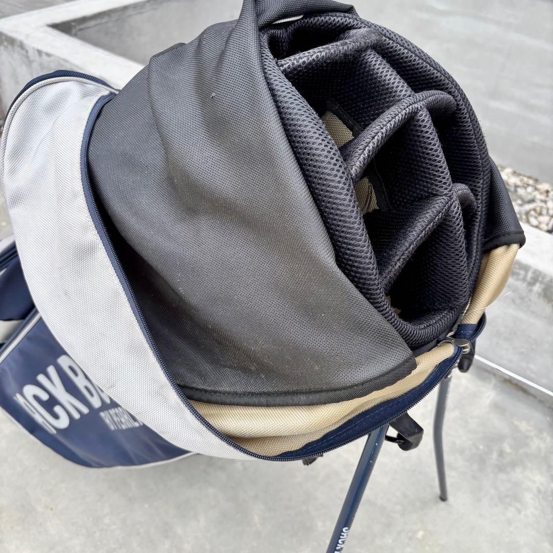 【希少・サイン入】ジャックバニー スタンドキャディバッグ ネイビー 辻岡愛理プロ
