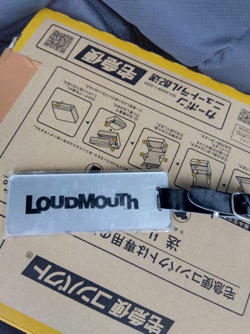 LoudMouth ゴルフバッグ ハウンドトゥース柄　ネームプレート付き