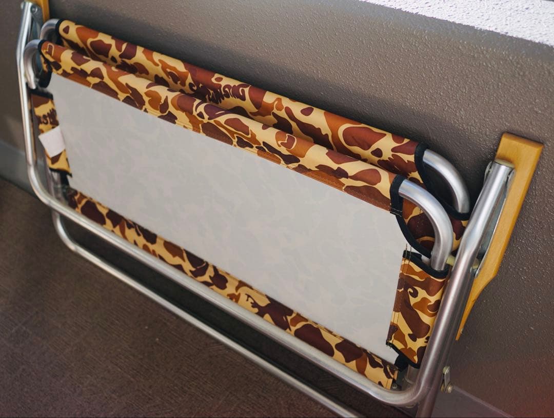 極美品✨キャプテンスタッグ　カモフラ柄　二人掛けアウトドアチェア・ベンチ