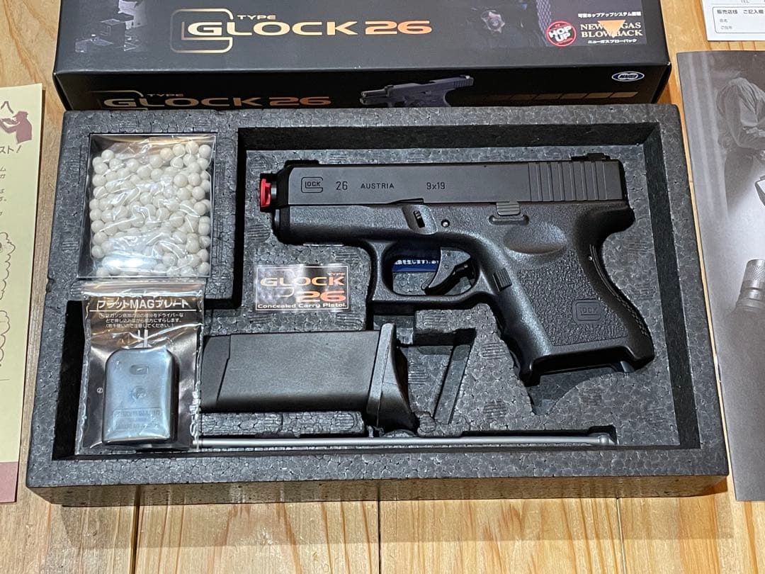 美品 GLOCK 26 ガスブローバックエアガン