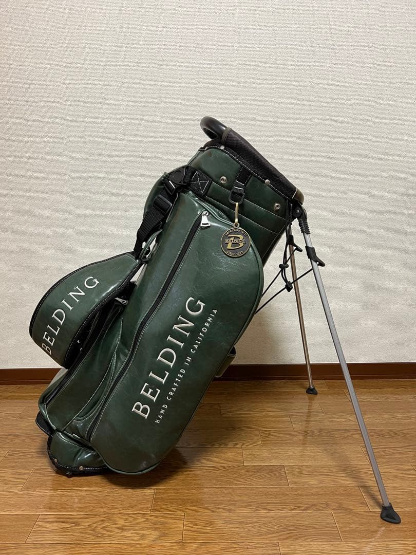 BELDING グリーン スタンド式ゴルフバッグ