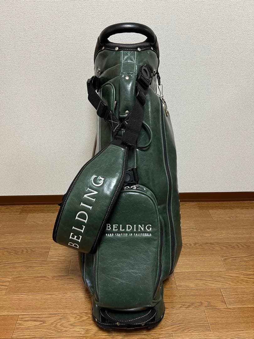 BELDING グリーン スタンド式ゴルフバッグ