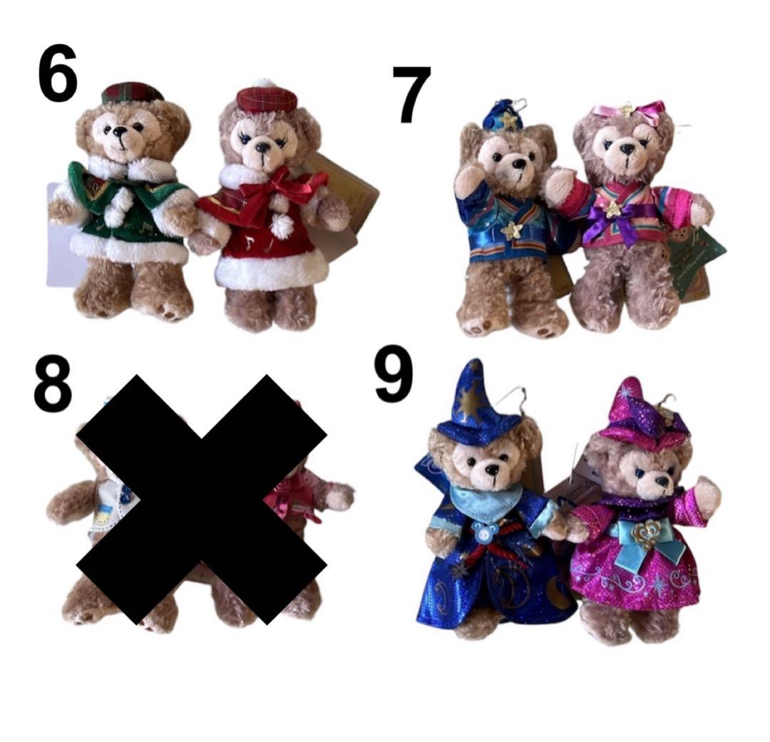 美品　ディズニー　ぬいぐるみバッジ　ダッフィー　シェリーメイ　ペア　25セット