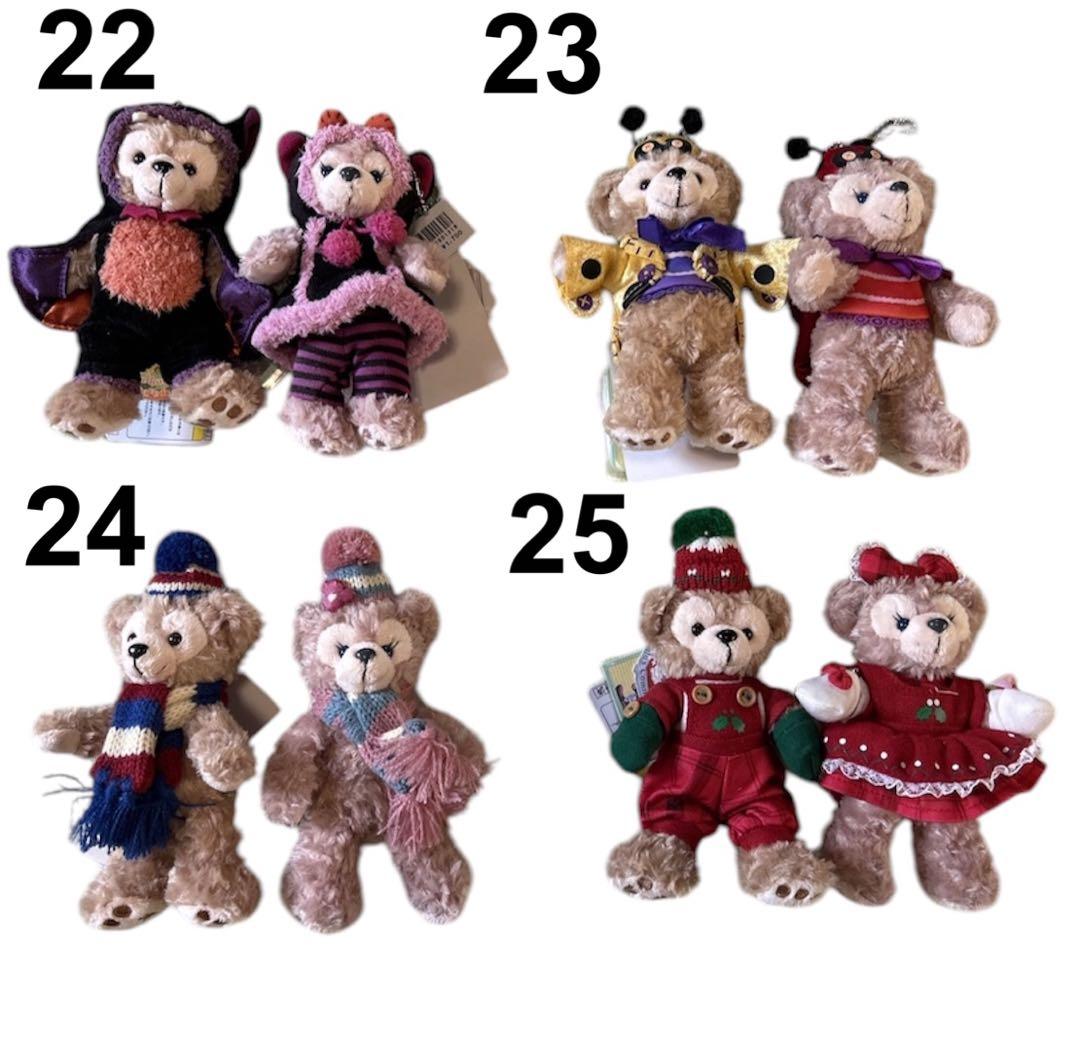 美品　ディズニー　ぬいぐるみバッジ　ダッフィー　シェリーメイ　ペア　25セット