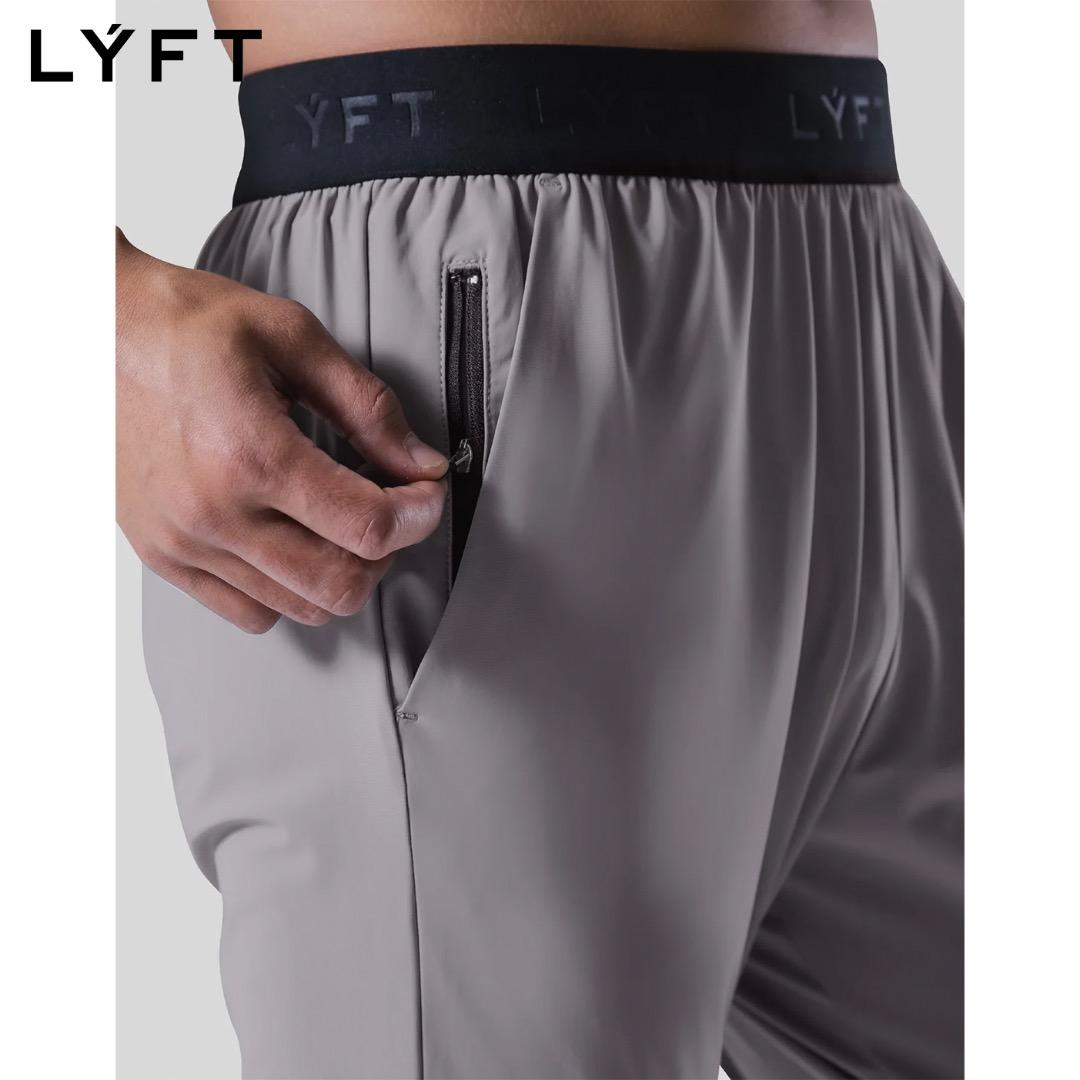 LÝFT GÝM ストレッチ テーパードパンツ メンズ XL グレー