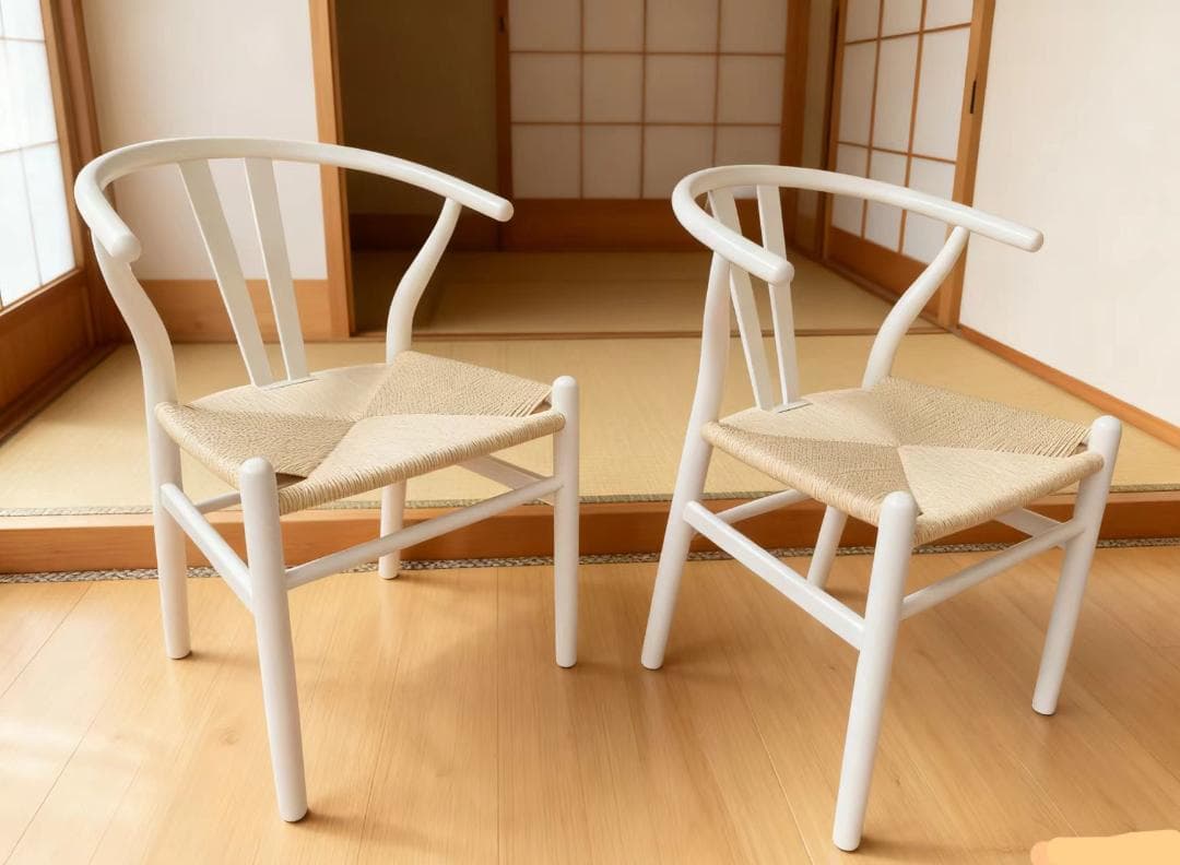 最後1脚在庫一掃　新品未使用　完成品人気品　天然木製ダイニングチェア ワイチェア