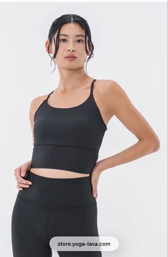 新品 スカーラ【SUKALA】ベーシックリブブラトップ ブラック Sサイズ