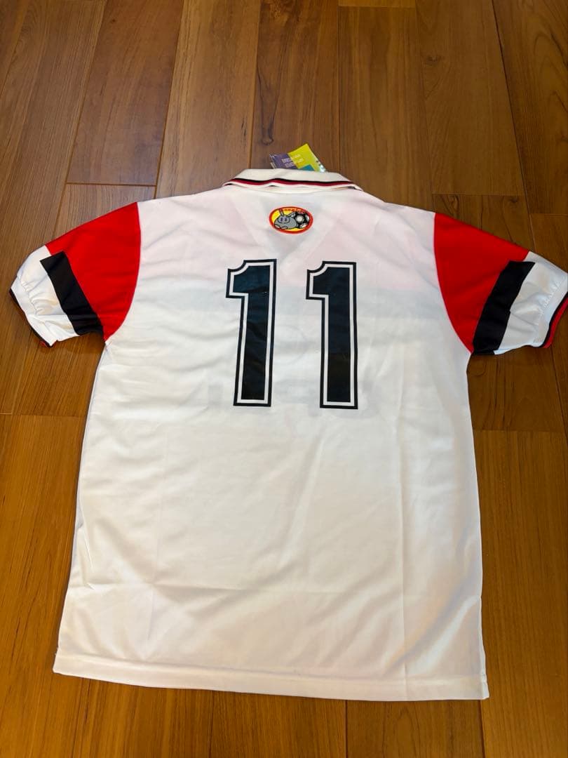 Lotto ACミラン サッカーシャツ ユニフォーム　赤・白・黒　Ｌサイズ