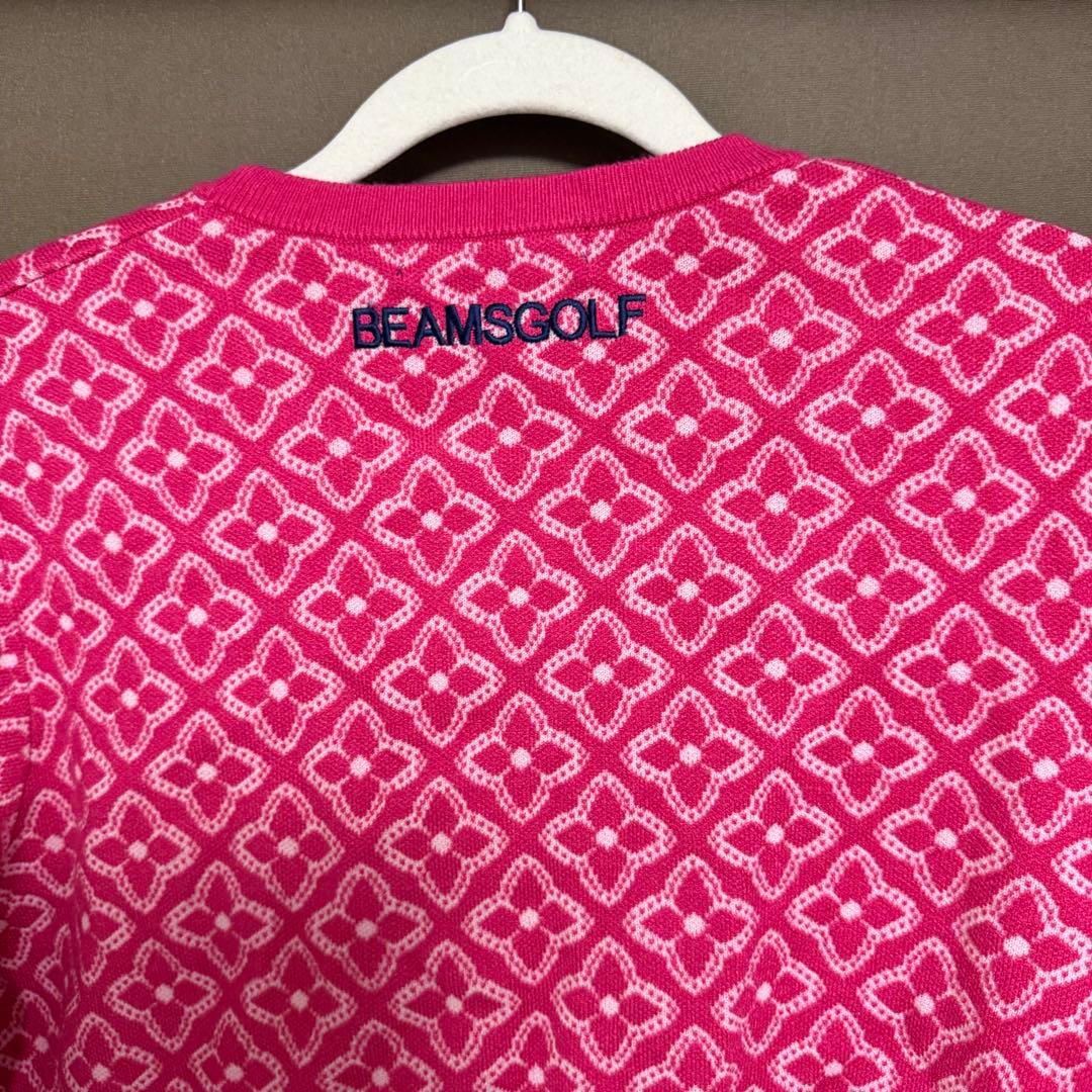 BEAMS GOLF ピンク クルーネックセーター