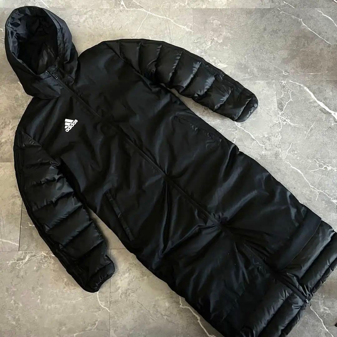 極美品　adidas ベンチコート ダウン ロング マキシ丈 M 黒