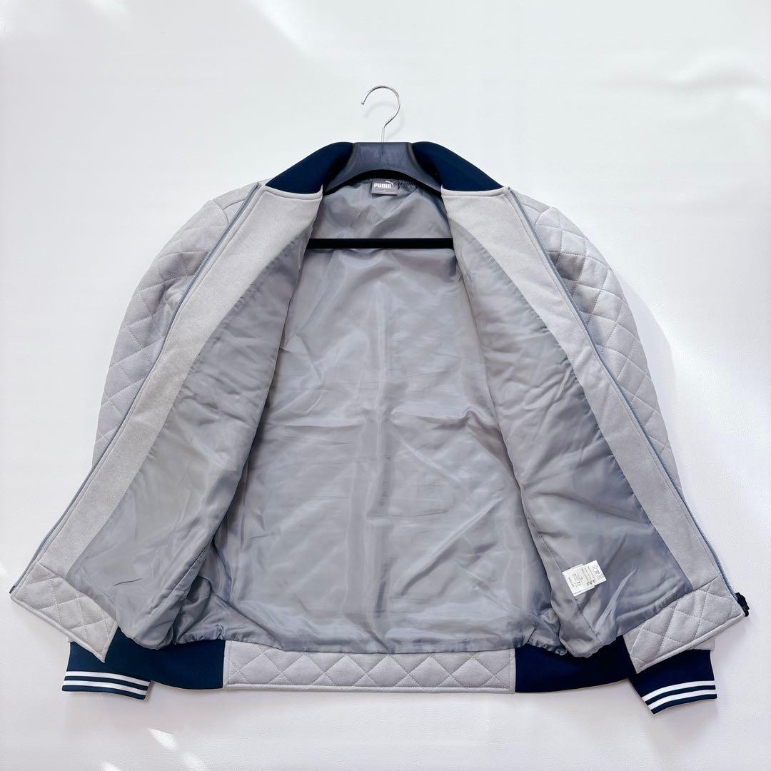 PUMA 【XLサイズ】キルティング ジャケット ブルゾン ゴルフウェア 胸ロゴ