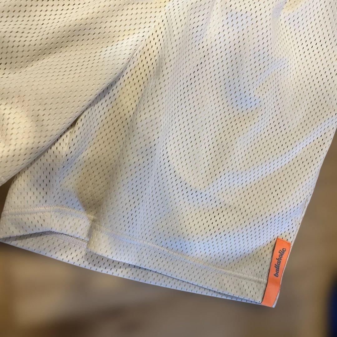 即完asics×ballaholic Mesh Zip Shorts Lホワイト