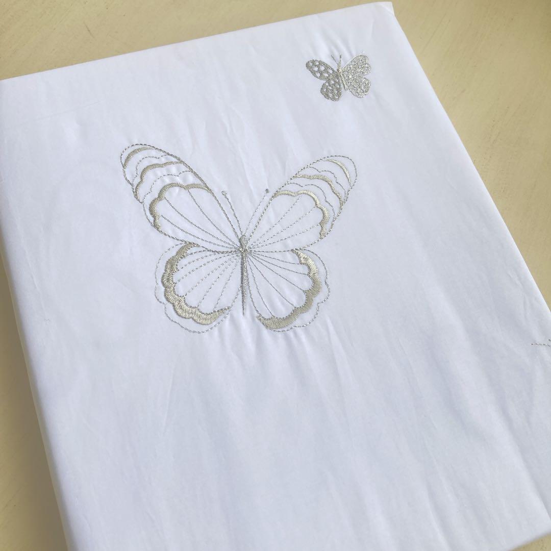 UK 輸入　旧ローラアシュレイ 刺繍掛け布団カバー＋枕カバー*2セット　新品