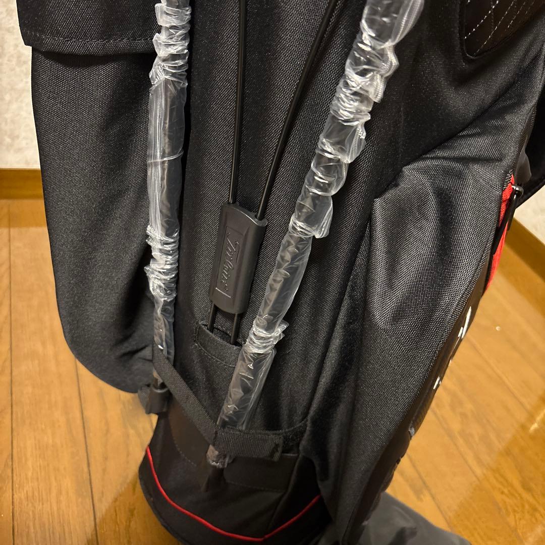 Titleistタイトリスト プレミアムスタンドキャディバッグ ブラック/レッド