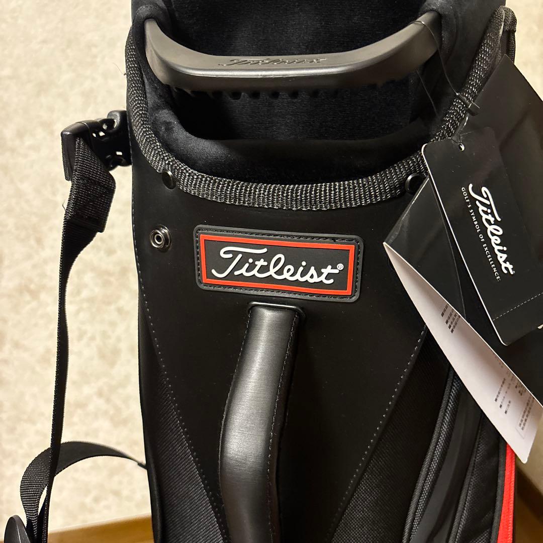 Titleistタイトリスト プレミアムスタンドキャディバッグ ブラック/レッド