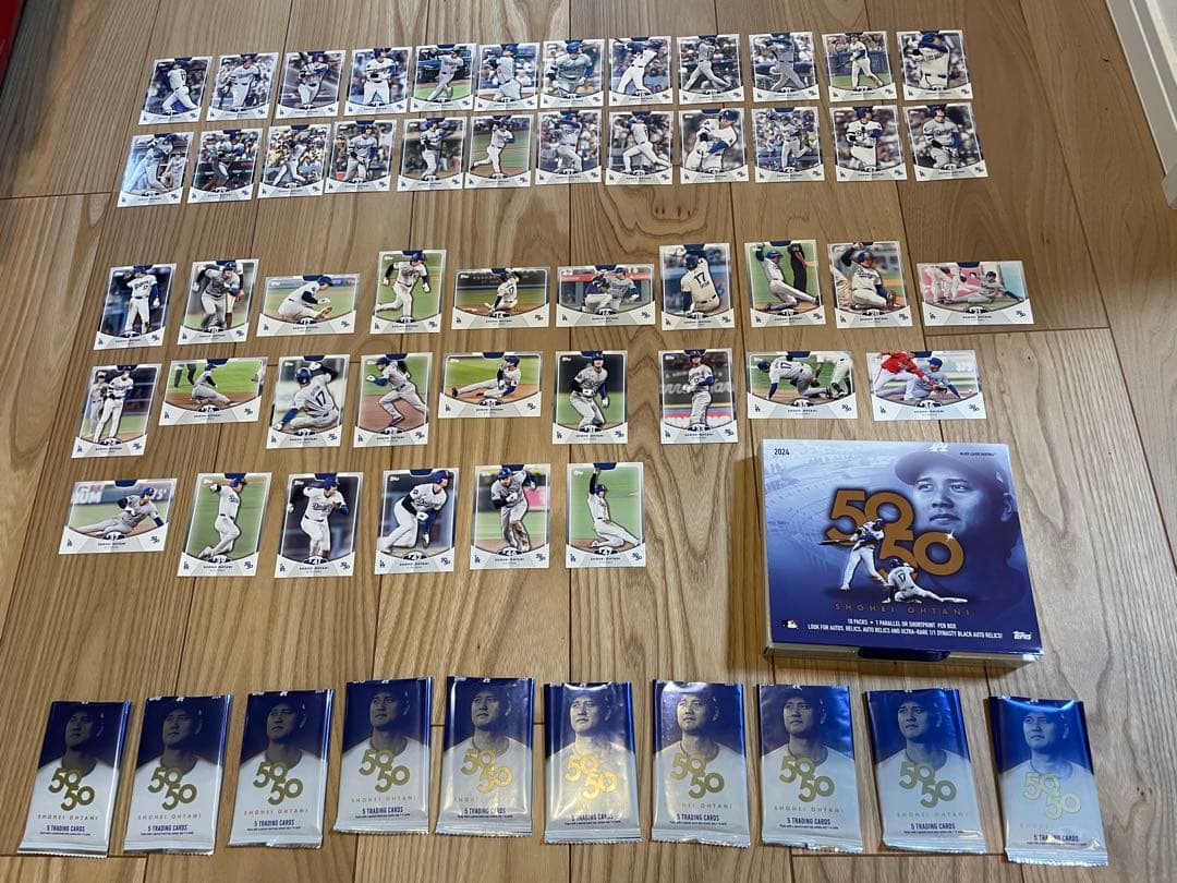 【49枚セット/空箱＆空袋付き】大谷翔平 Topps 50/50