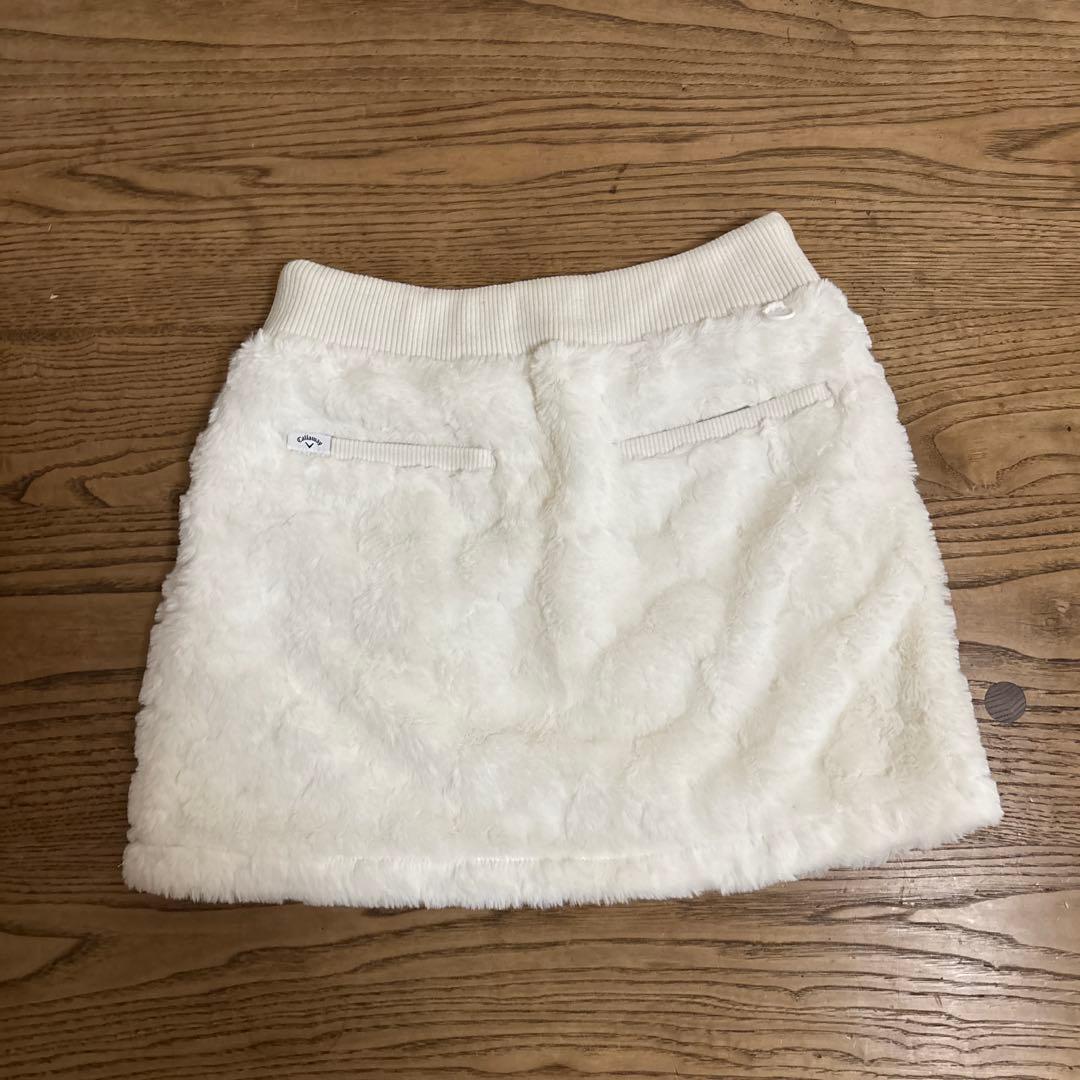 キャロウェイホワイトファーゴルフウェアセットアップ美品