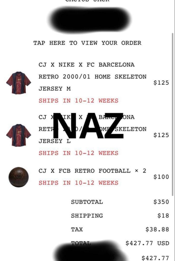 ウェア Travis Scott Cactus Jack Barcelona L
