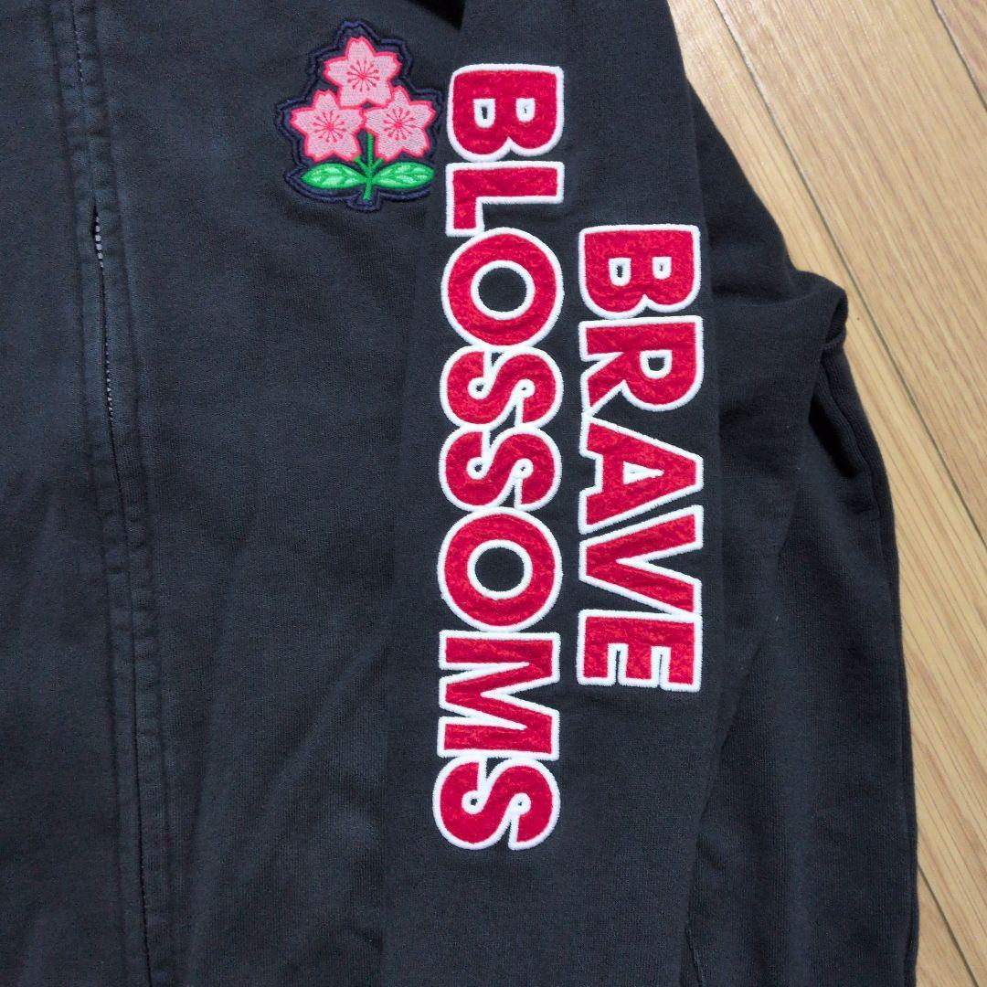 カンタベリー ラグビー　桜 スウェット トラックジャケット 黒 L