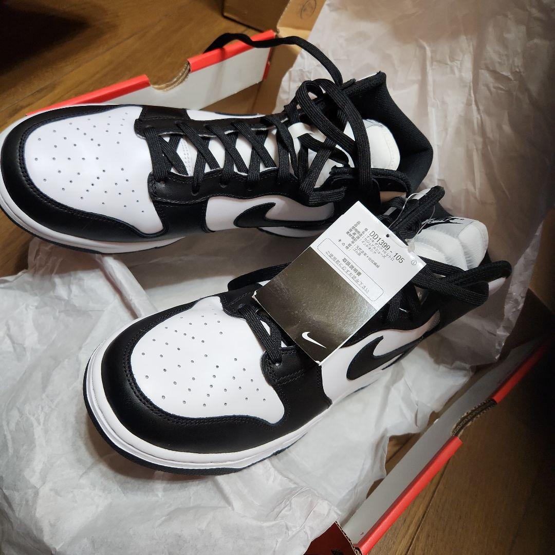 最安値Nike Dunk Hi Retroパンダ 10.5 (US) 白/黒
