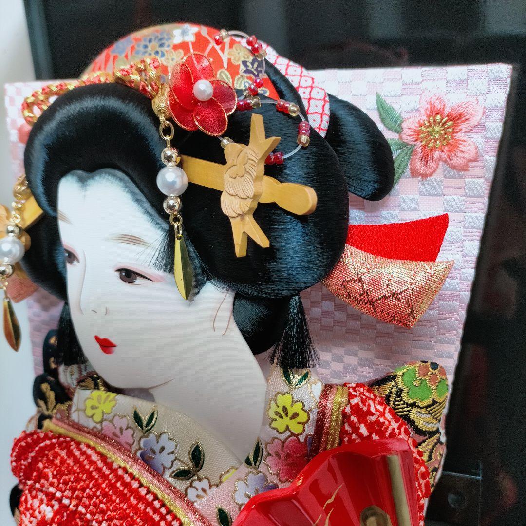 羽子板 17号 金彩 しぼり 道明寺 ガラスケース