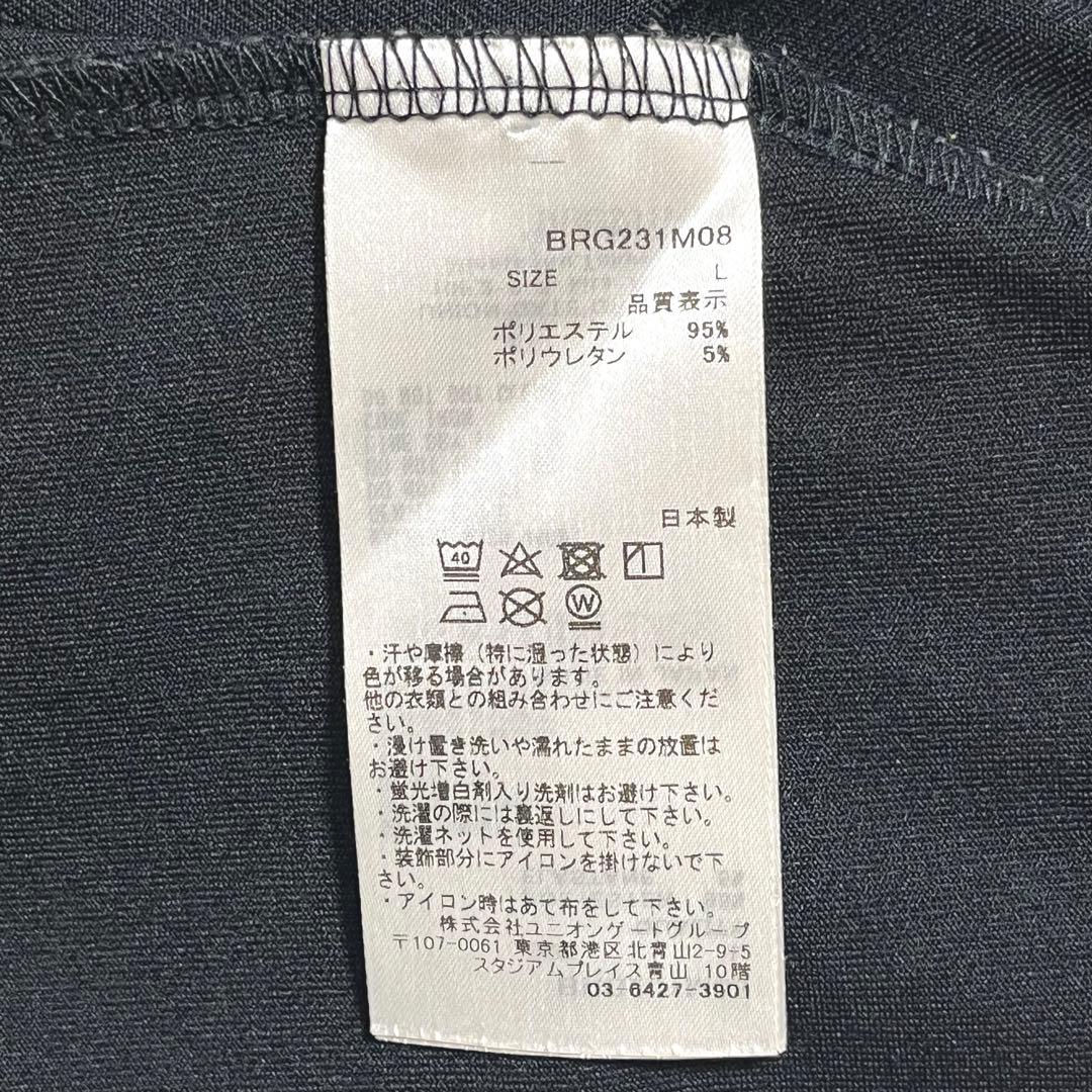 ✨未使用級✨BRIEFING ゴルフウェア 半袖 モックネック 背面ロゴ L