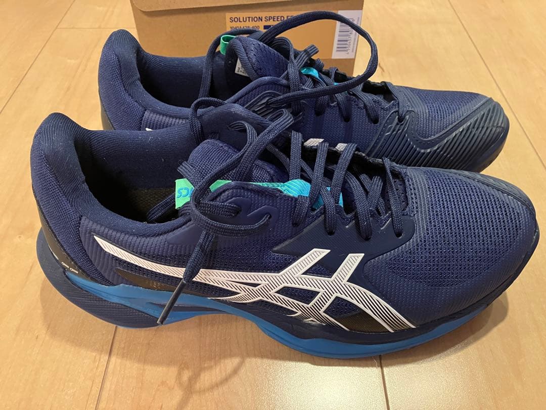 ※大鉄　美品】asicsソリューションスピードFF 3 BLUE (AC)