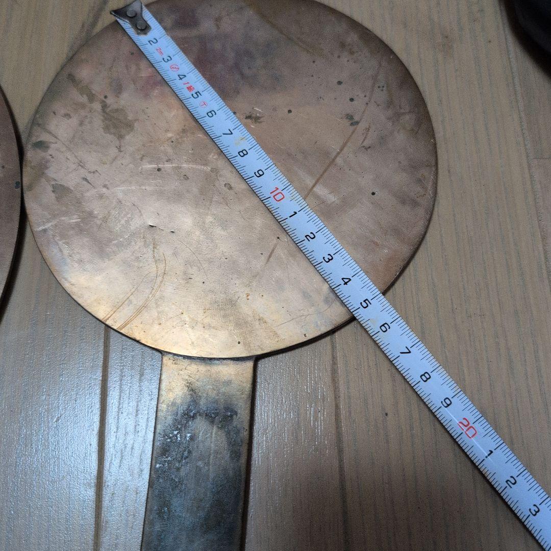 金属製の和鏡 2点セット