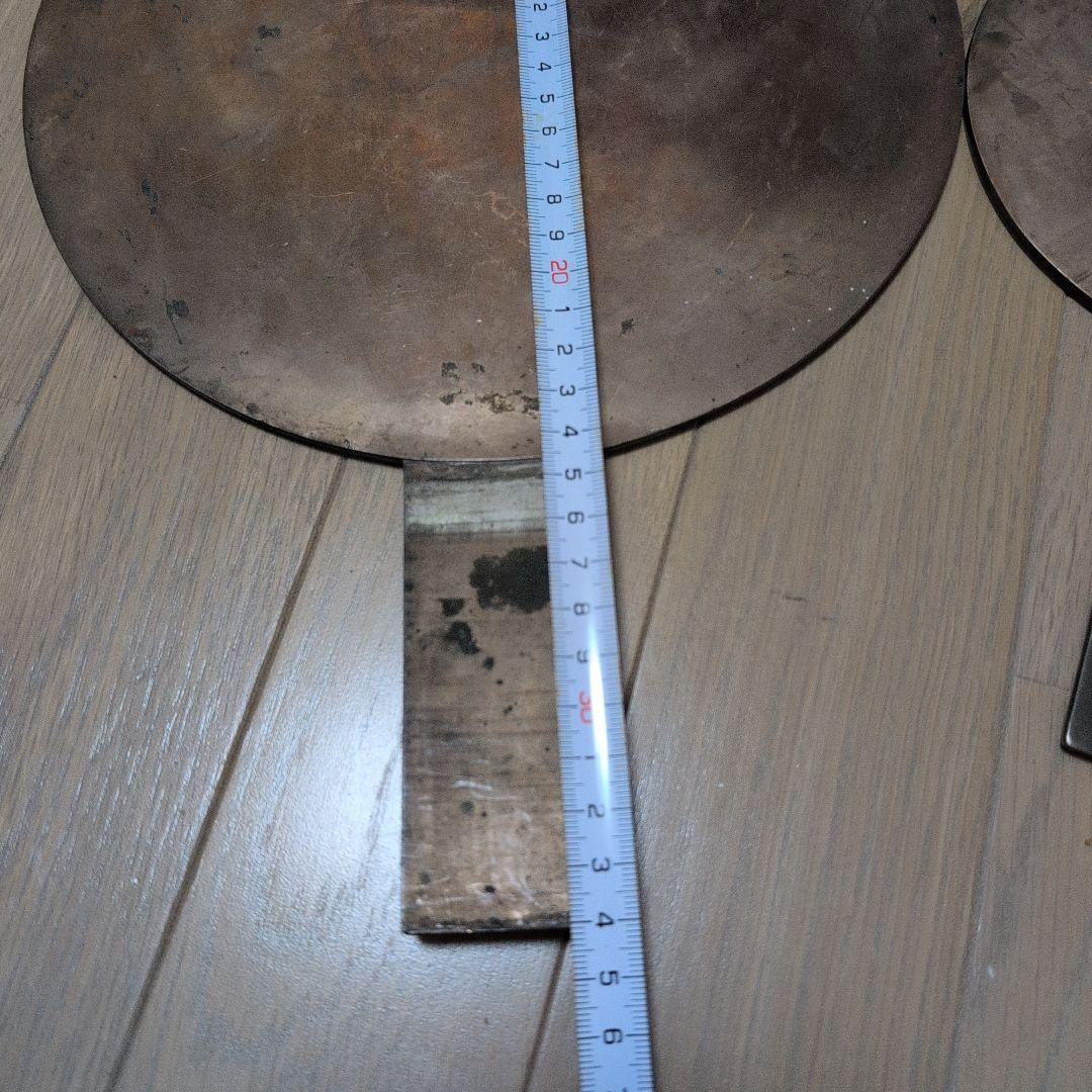 金属製の和鏡 2点セット