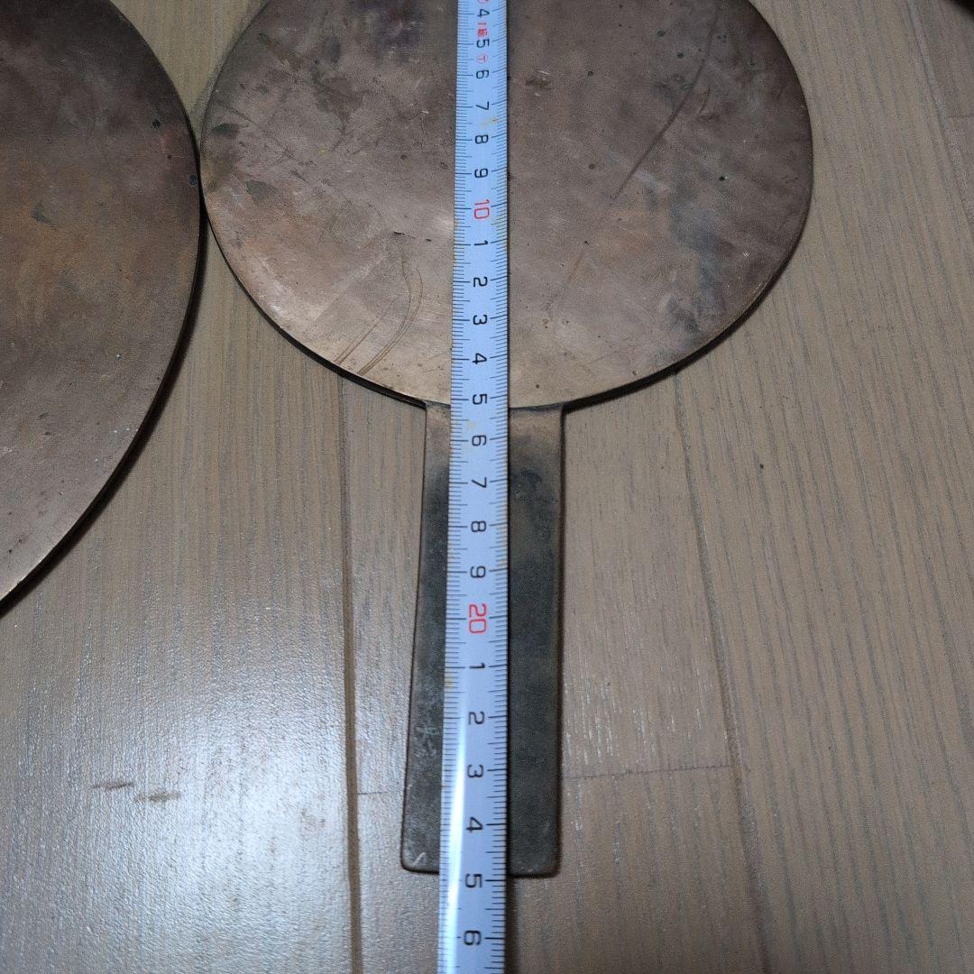 金属製の和鏡 2点セット