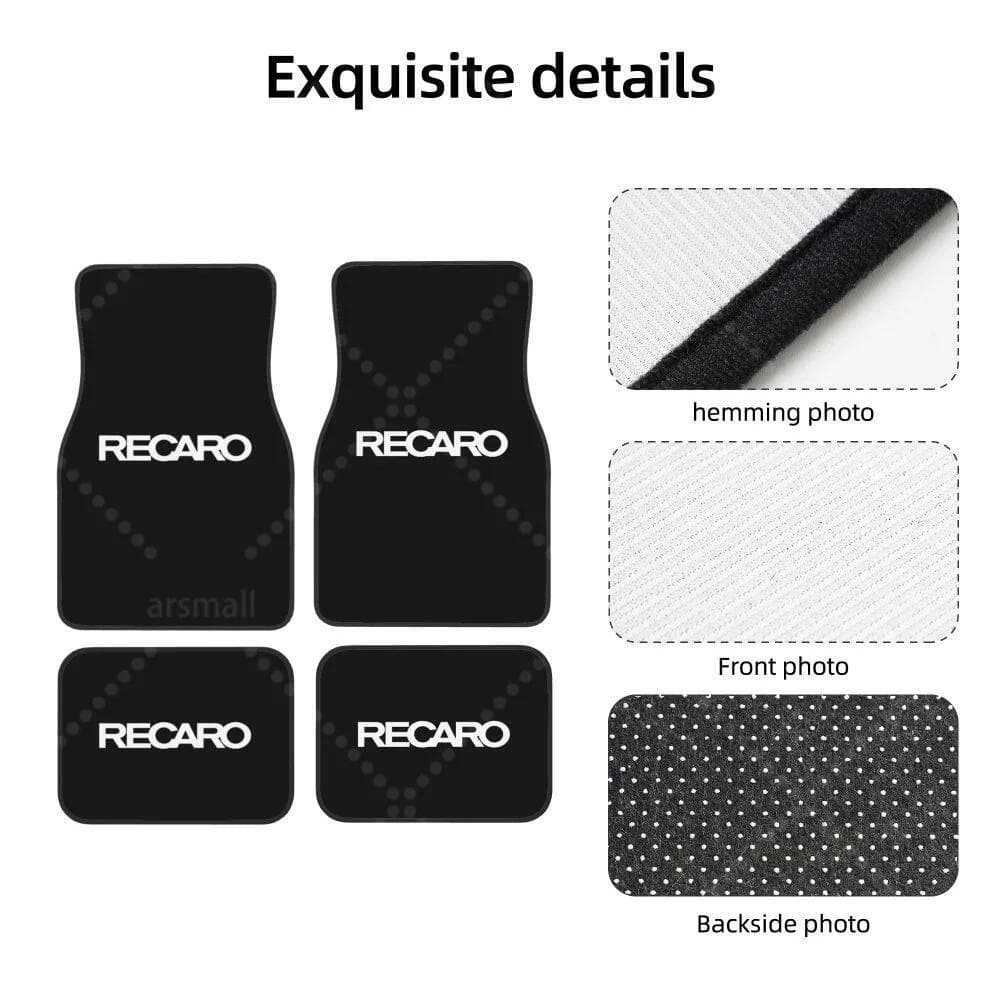 4枚セット RECARO レカロ フロアマット 黒 ブラック a