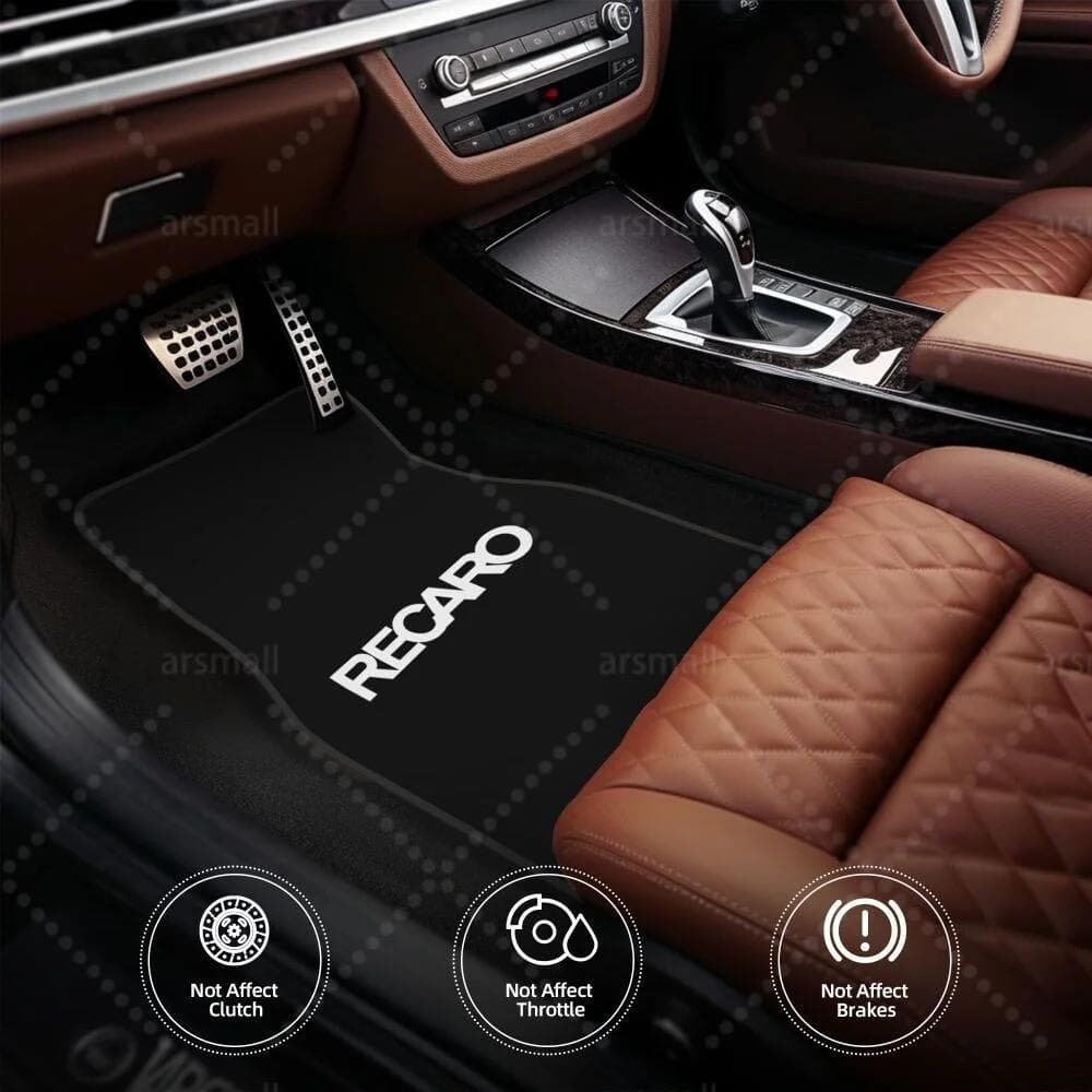 4枚セット RECARO レカロ フロアマット 黒 ブラック a