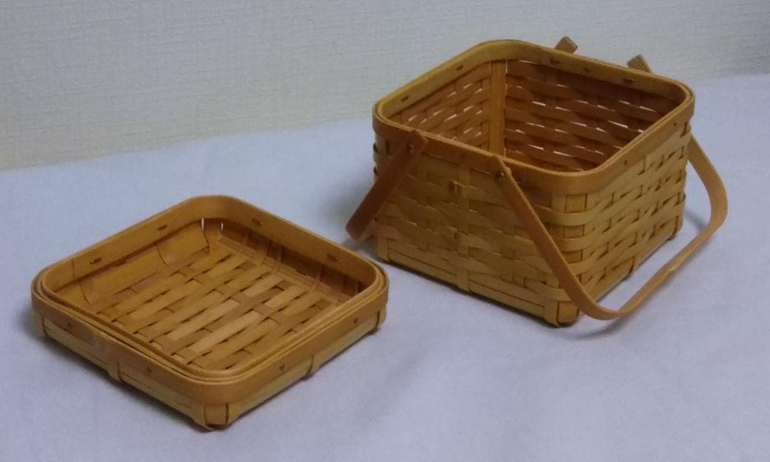 【大分竹細工】竹バスケット（蓋つき）
