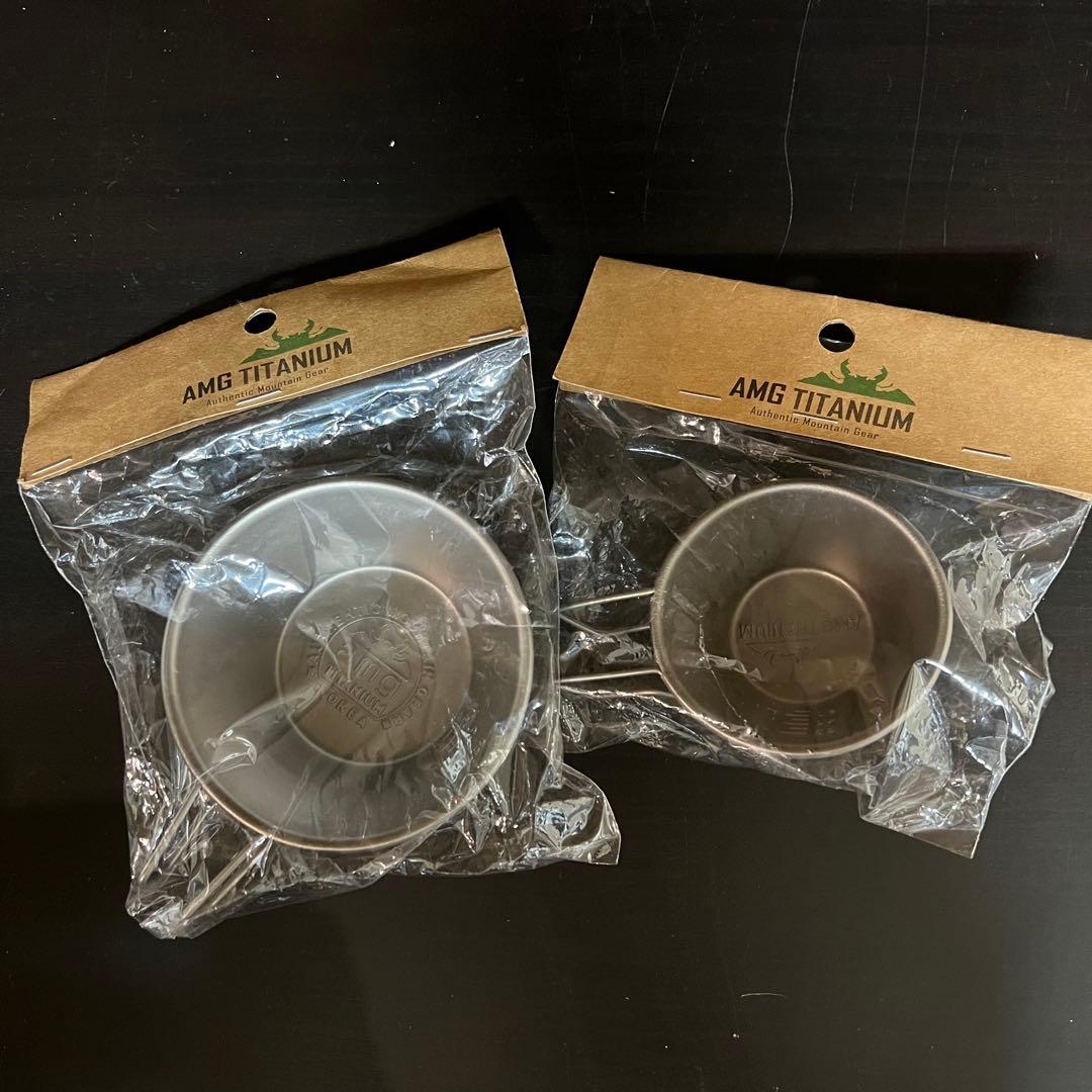 【新品】韓国AMG TITANIUM チタンシェラカップセット 80&150ml