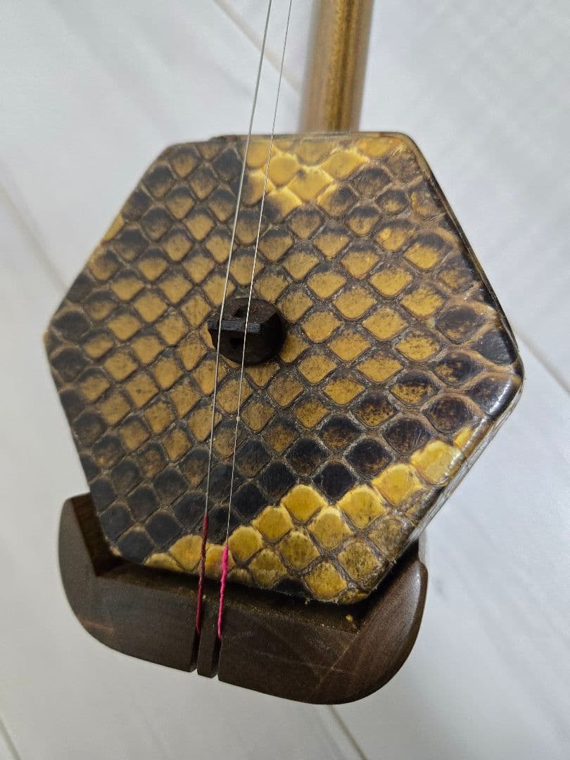 【美品】二胡　緑檀製　龍頭モデル　ケース付