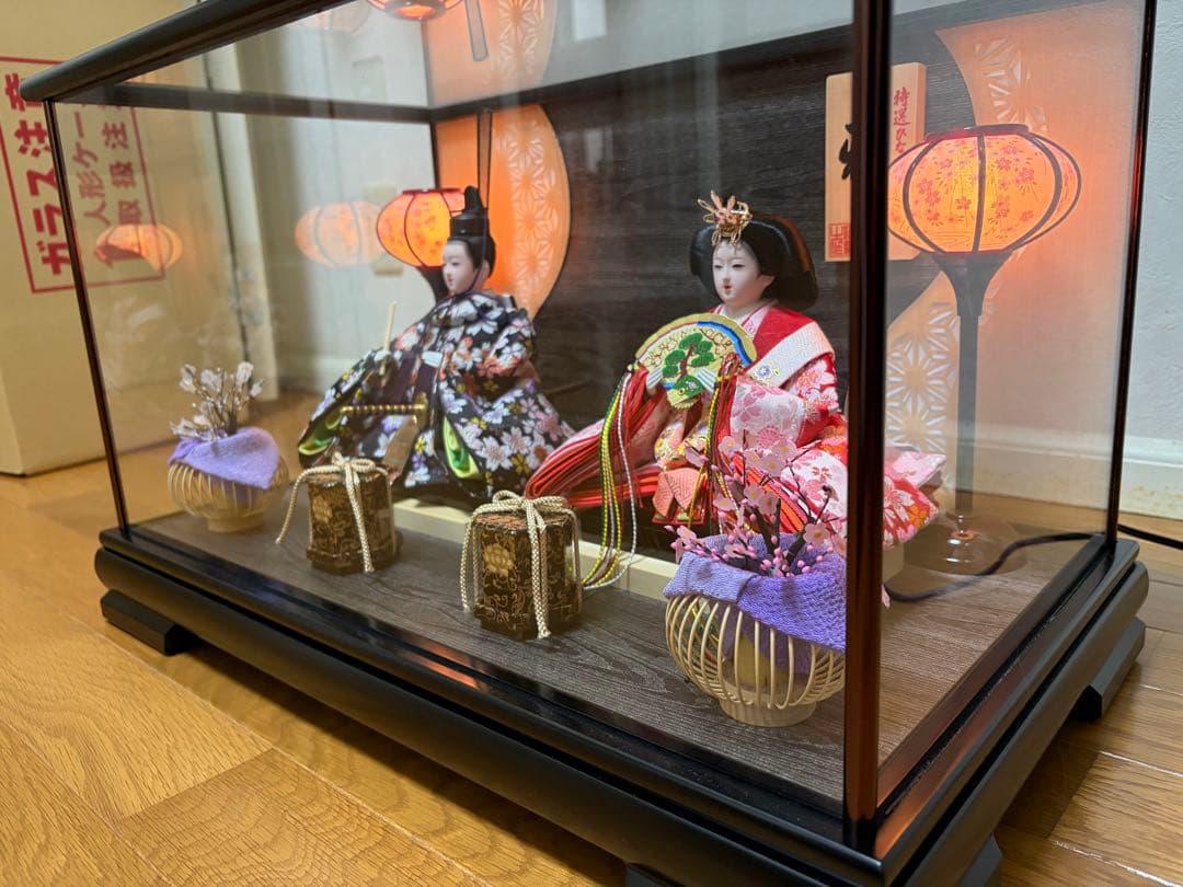 【超美品！】福田屋人形店特選商品 雛人形 アクリルケース飾り