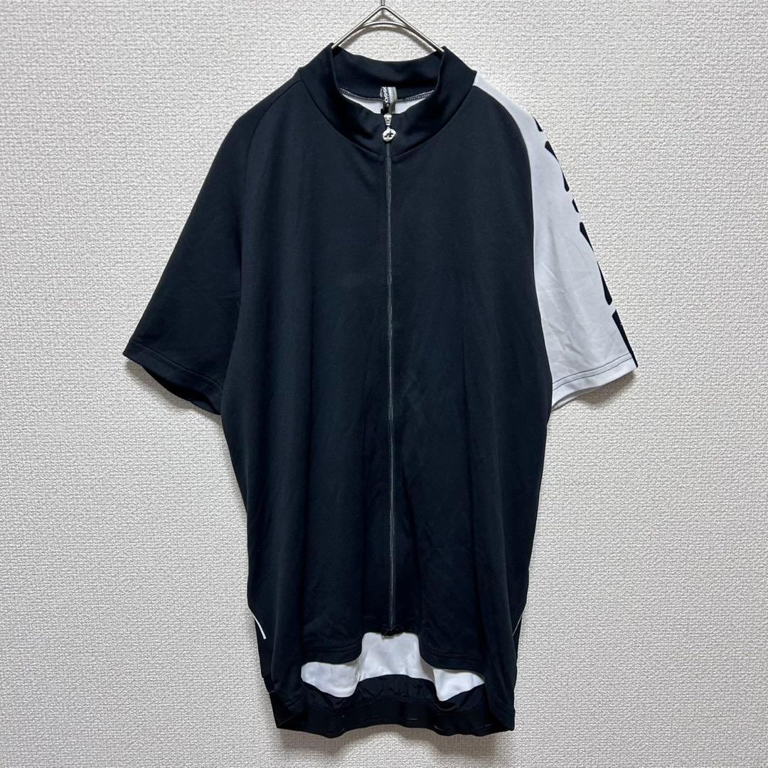 アソス SS MILLE サイクルジャージ 半袖 XL ビッグサイズ 黒白