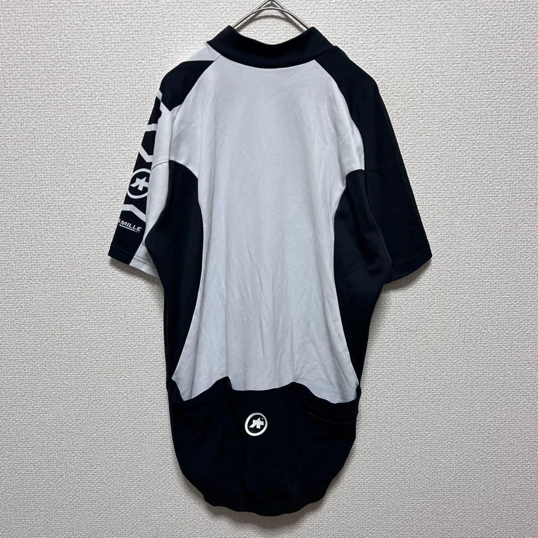 アソス SS MILLE サイクルジャージ 半袖 XL ビッグサイズ 黒白