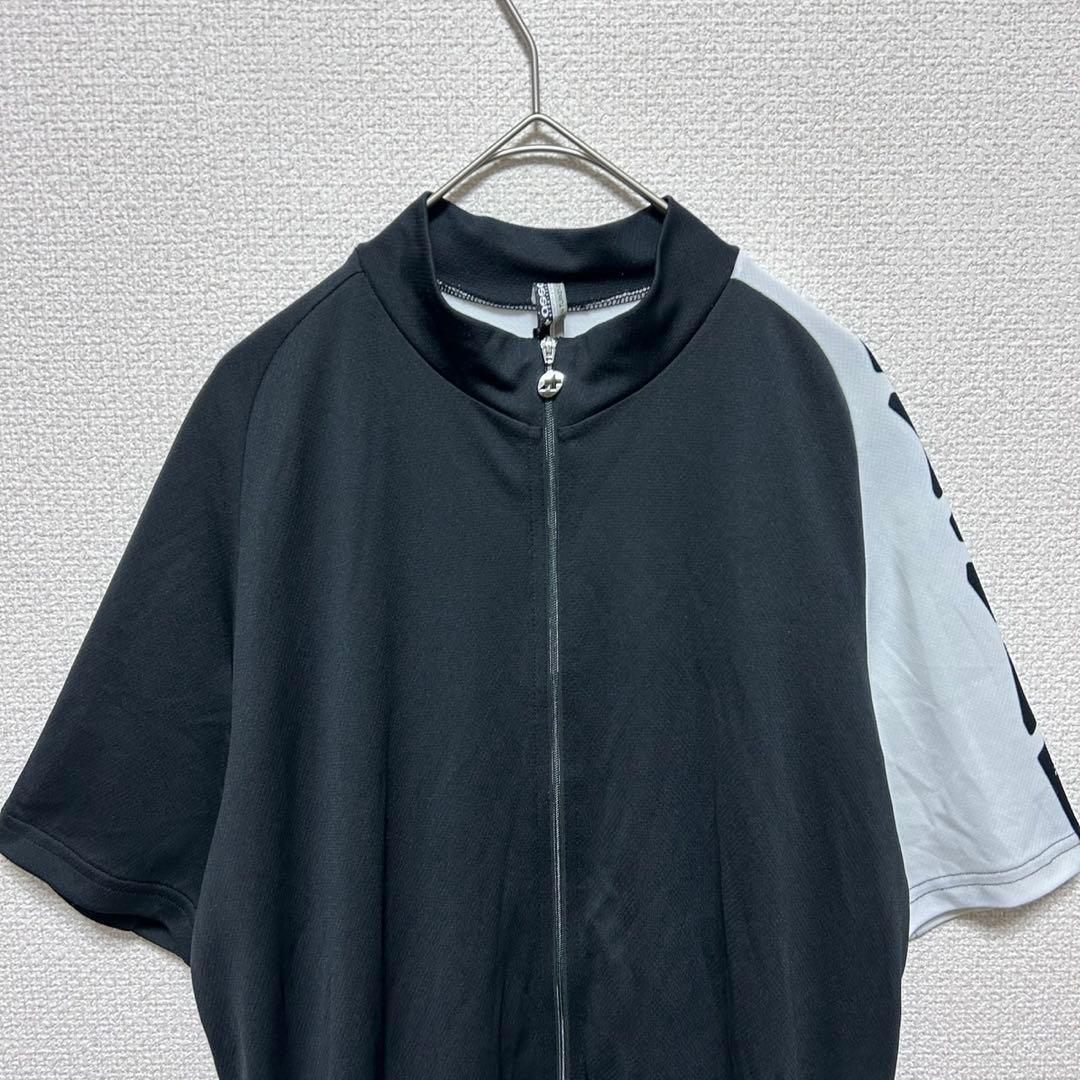 アソス SS MILLE サイクルジャージ 半袖 XL ビッグサイズ 黒白