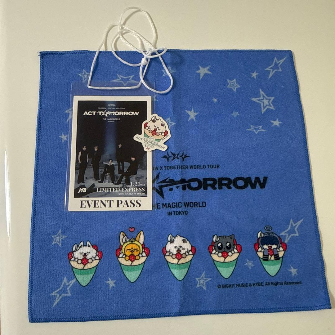TXT 新幹線限定　タオル　ボムギュ ステッカー　イベントpass