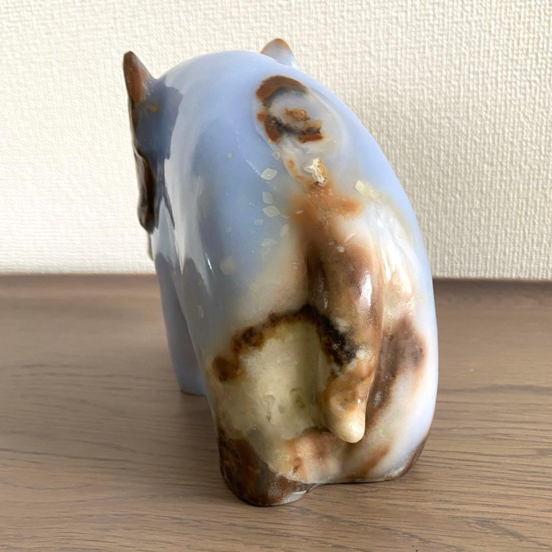 ブルーアゲート　象　ガネーシャ