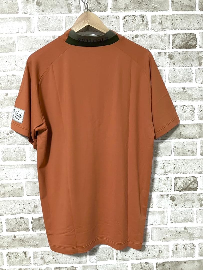 【早い者勝ち✨】新品 SY32 メンズ 半袖 モックネック XL オレンジ系