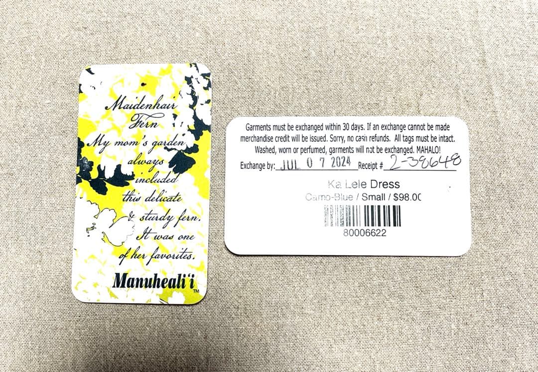 [新品　未使用]　Manuheali'i ハワイアン　ロングドレス