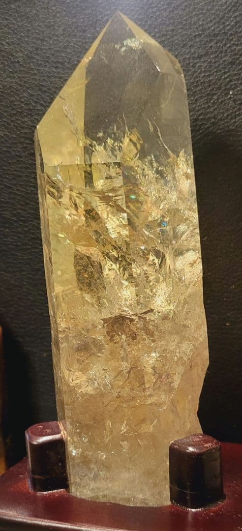 ！最安値！！財運！！最強金運アップ！天然シトリン水晶！！流木台座付き