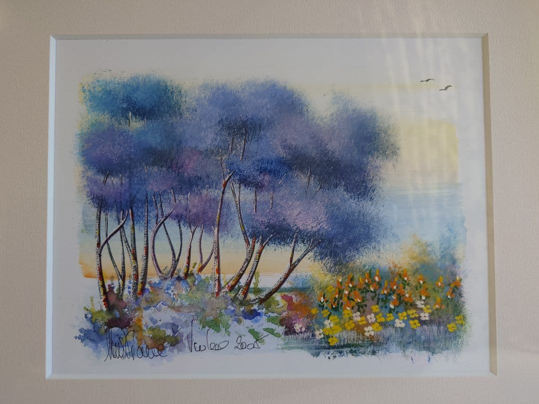 ★★現地購入♡風景画 フランス パリ モンマルトルの丘 女性画家 絵画