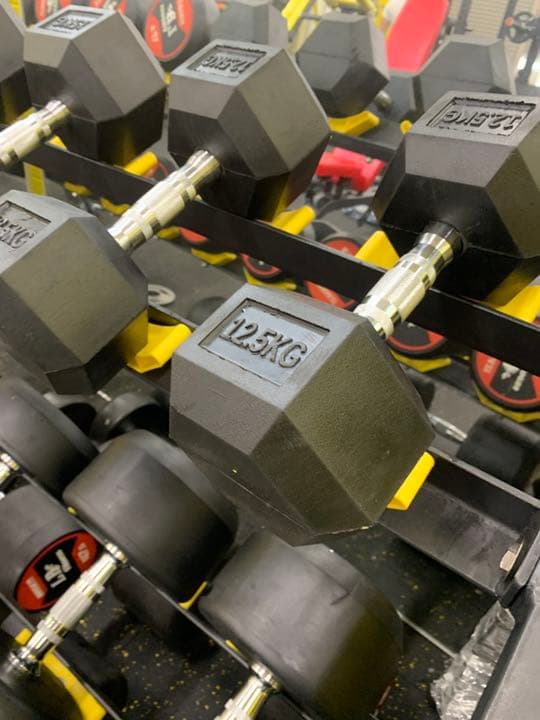 ラバーヘックス  ダンベル　22.5kg 2個