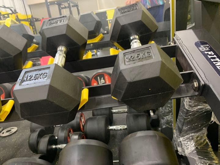 ラバーヘックス  ダンベル　22.5kg 2個