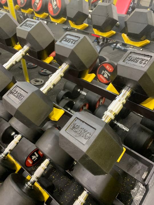 ラバーヘックス  ダンベル　22.5kg 2個